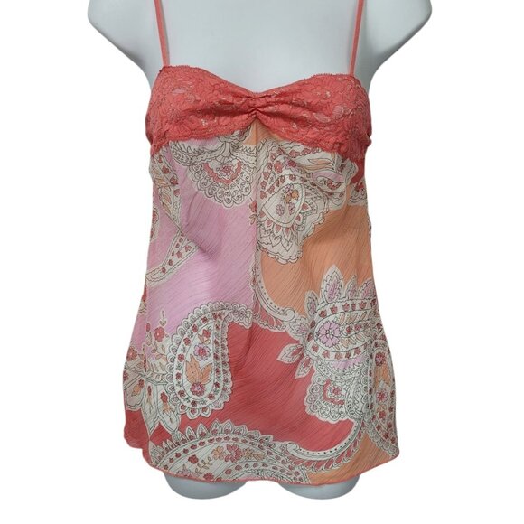 Vtg Y2k Babydoll Top Whimsical Boho Fairy Pink Glitter Coquette Feminine Dainty - Picture 2 of 15